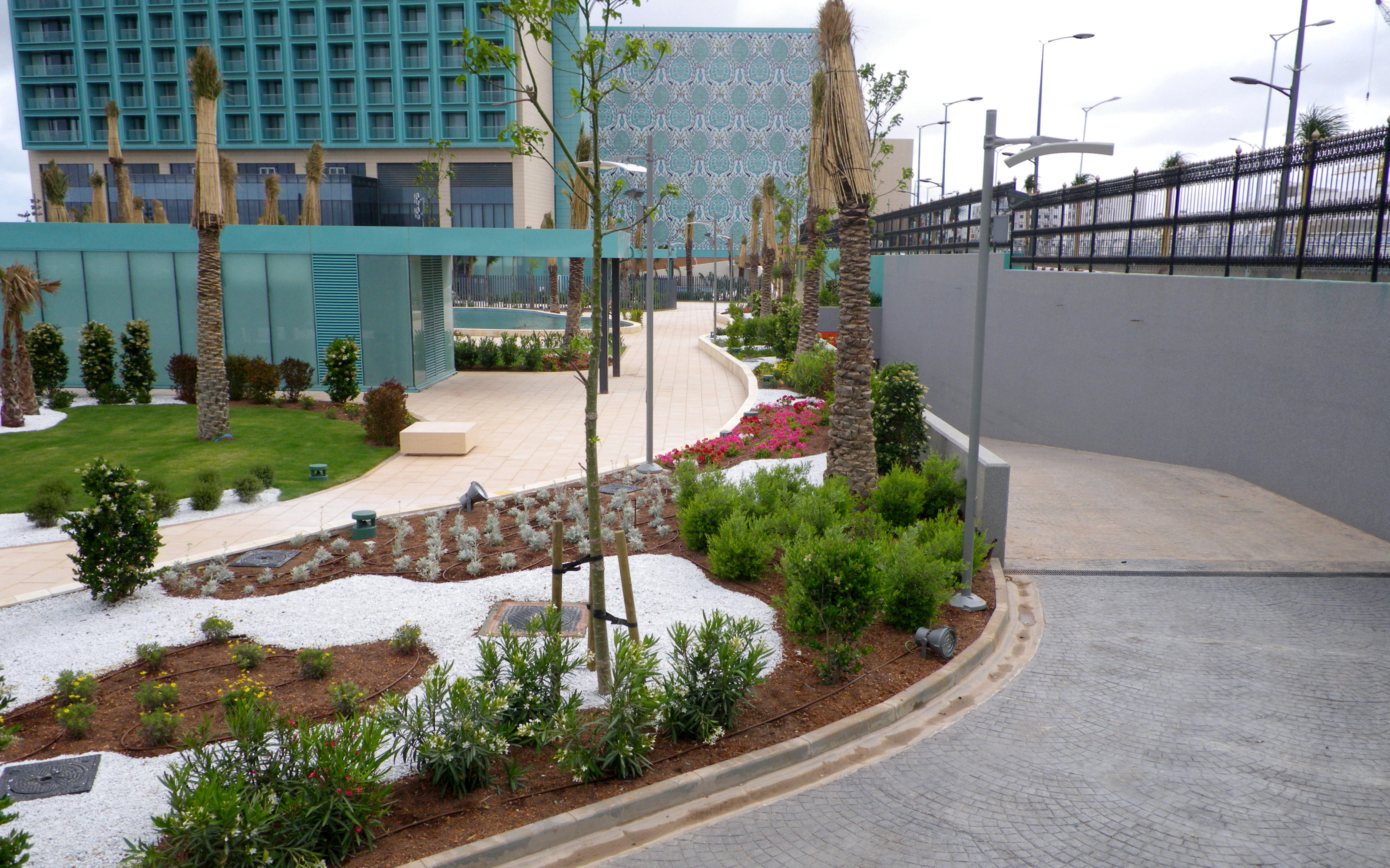 Entrance into the underground garage